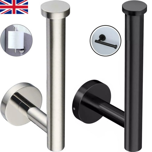 Wall Mounted Toilet Roll Holder Tissue Paper Stand Bathroom Bar Square UK