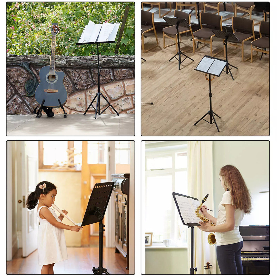 Heavy Duty Orchestral Music Stand Folding Adjustable Sheet Stand Tripod Base