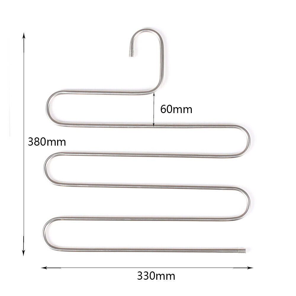 3pcs Clothes Pants Trouser Hanger Multi Layer Storage Closet Space Saver Organizer