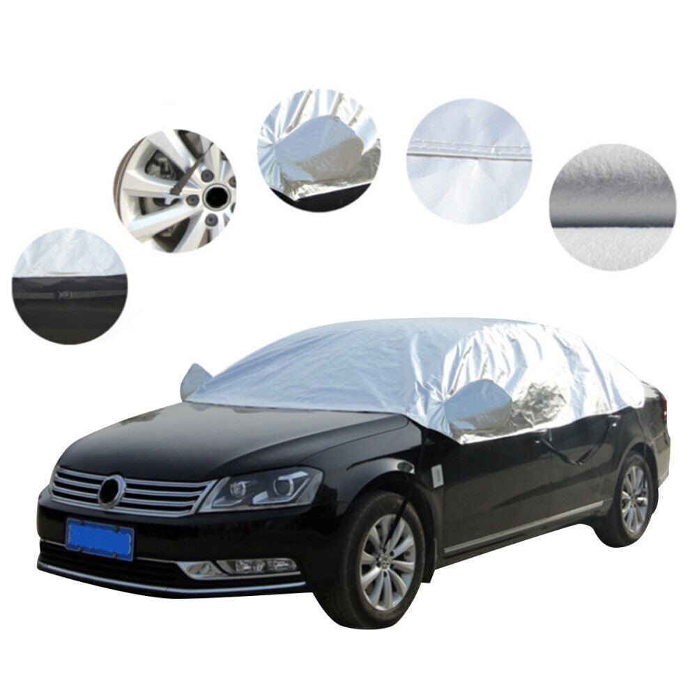 Half Car Cover Top Roof Sun UV Rain Protection Waterproof Outdoor Universal 190T