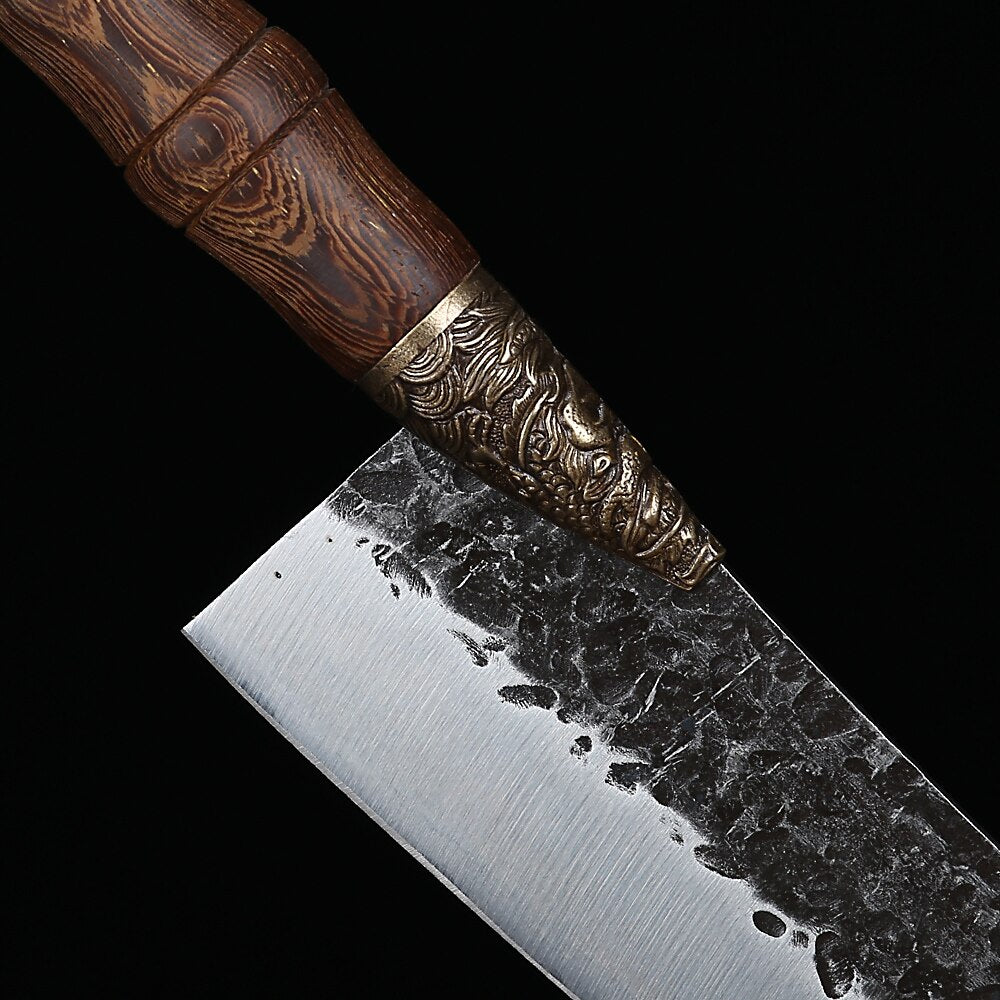 Handmade Chinese kitchen Chef Knife Multifunctional Meat Cleaver Vegetable Cutter Fixed blade Chopper Cooking Tools