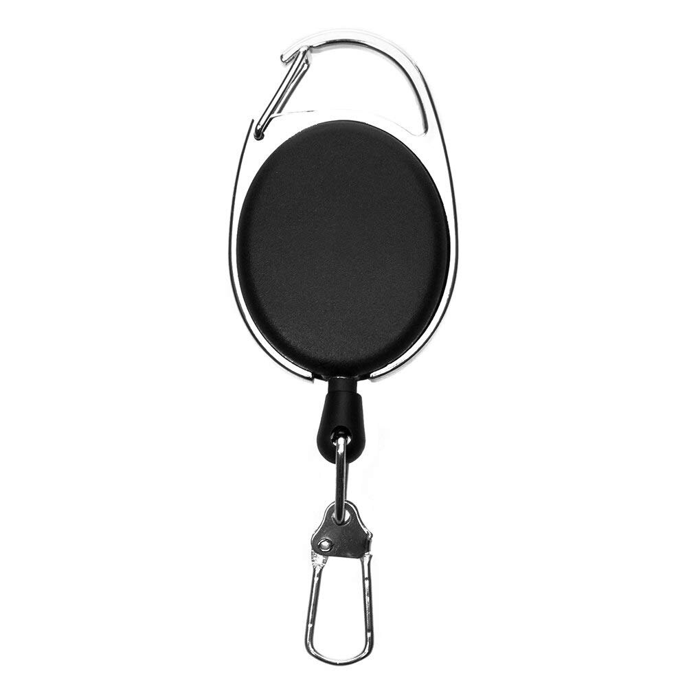 Retractable Key Chain Reel Badge Holder Fly Fishing Zinger Retractor with Quick Release Spring Clip Fishing Accessories