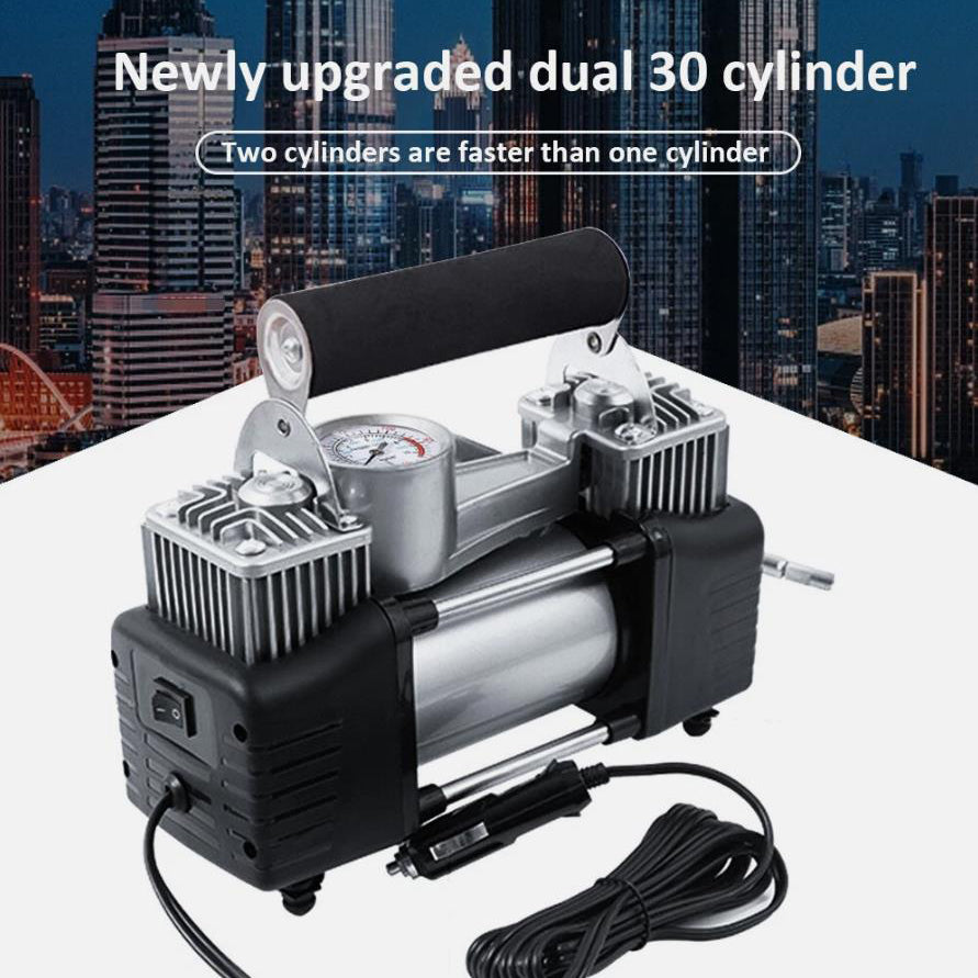 Heavy Duty 12V Electric Car Tyre Inflator 150PSI Portable Air Compressor Pump Vehicle Inflatable Pump Tools with Pressure Gauge