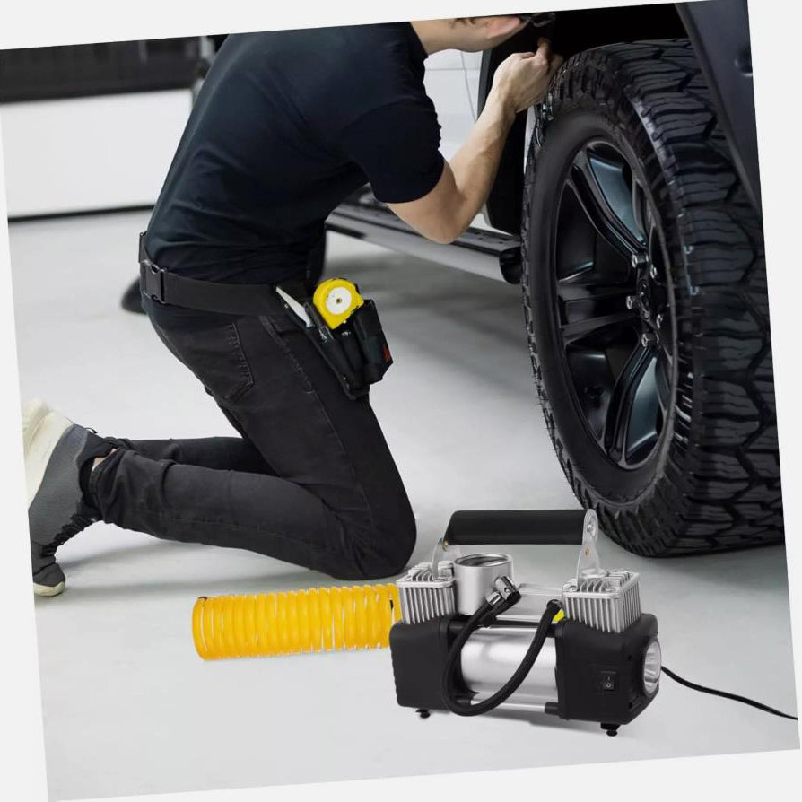 Heavy Duty 12V Electric Car Tyre Inflator 150PSI Portable Air Compressor Pump Vehicle Inflatable Pump Tools with Pressure Gauge