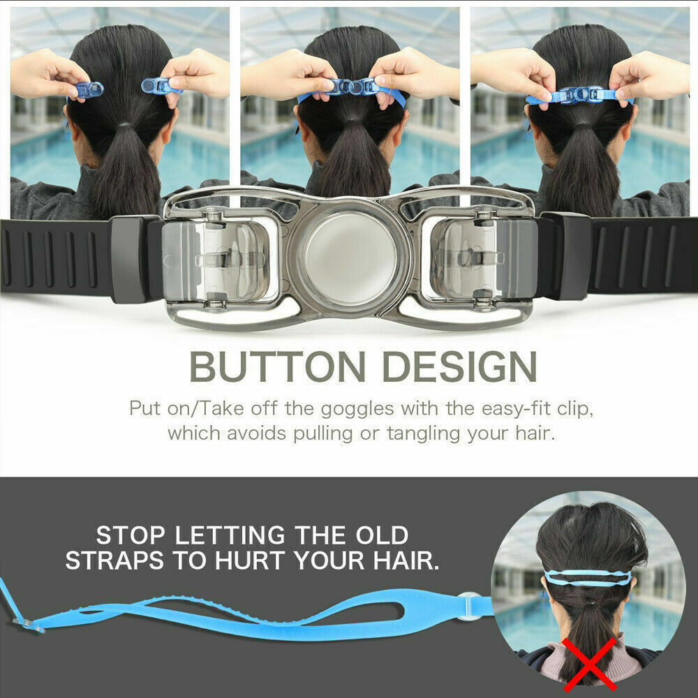 Anti Fog Swimming Goggles UV Glasses Adjustable Earbuds For Men Women Kids