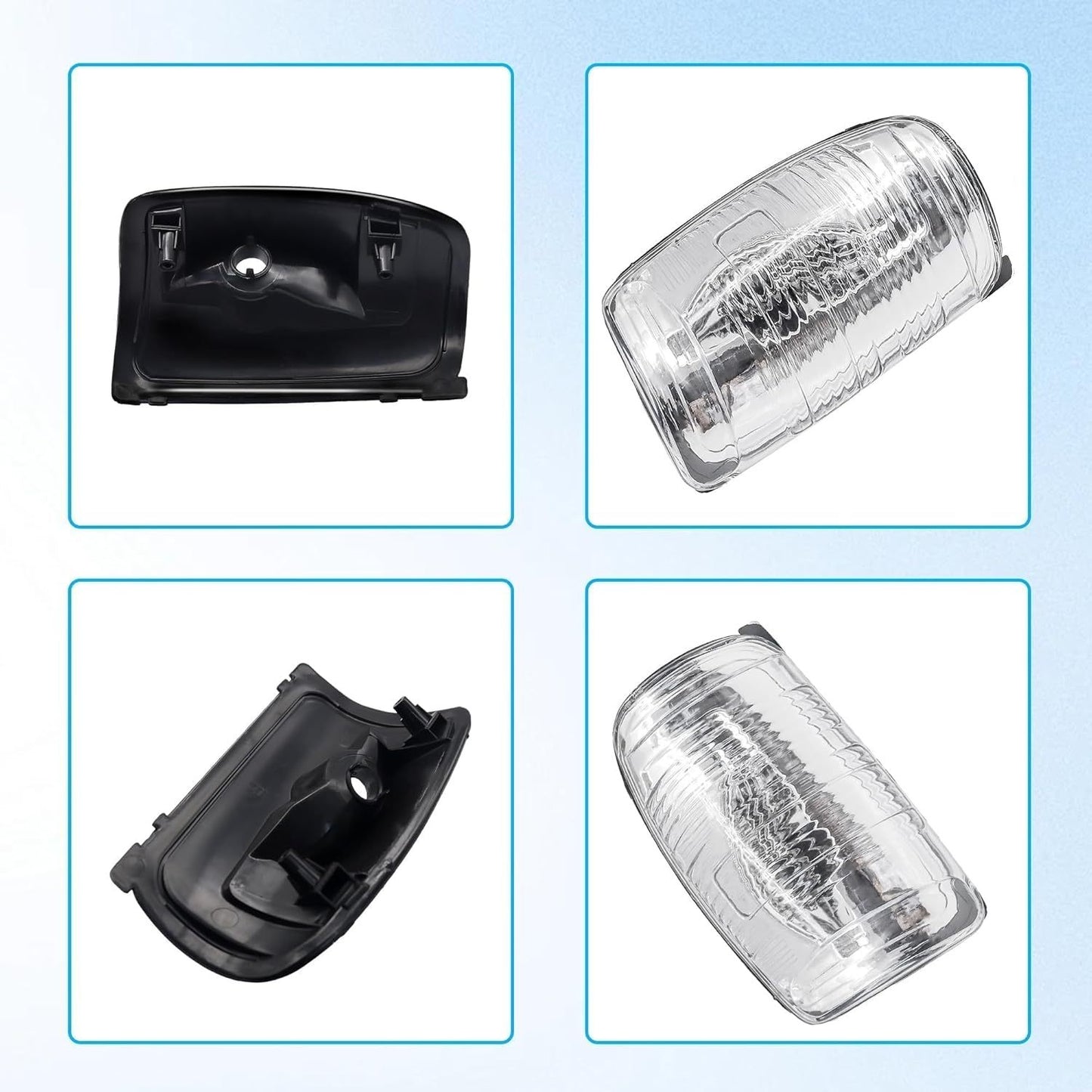 FOR FORD TRANSIT MK8 WING MIRROR INDICATOR LENS COVER LEFT RIGHT SET 2014 ONWA