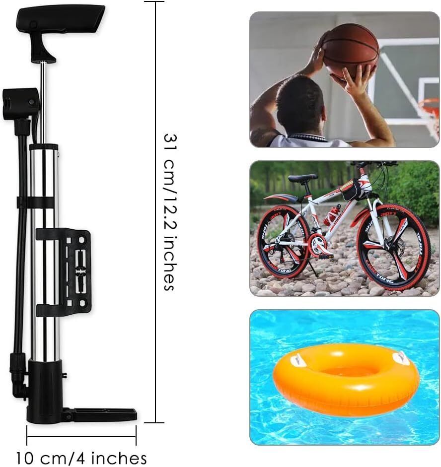 Mini Bike Portable Bicycle Tyre Inflator Hand Schrader Presta Valve