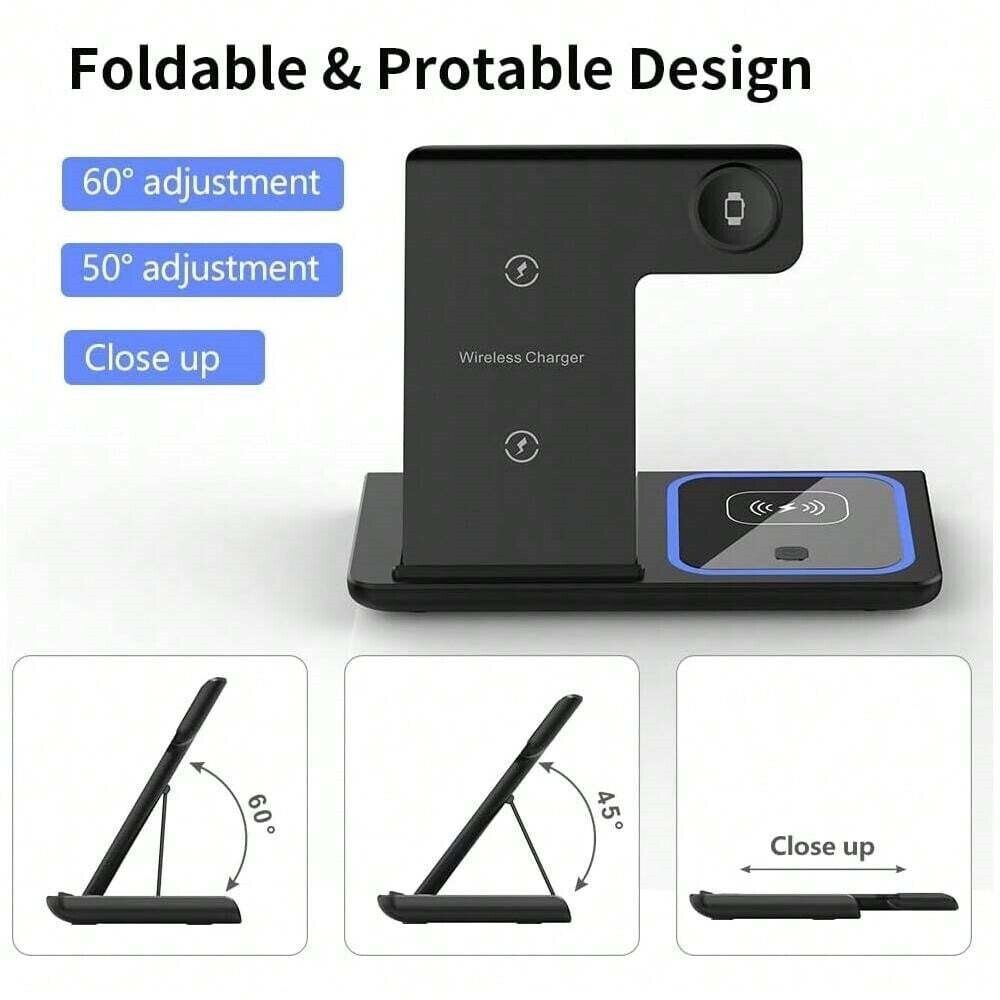 Wireless Charger 3in1 Fast Charger Dock For Watch Air Pods 16 15 14