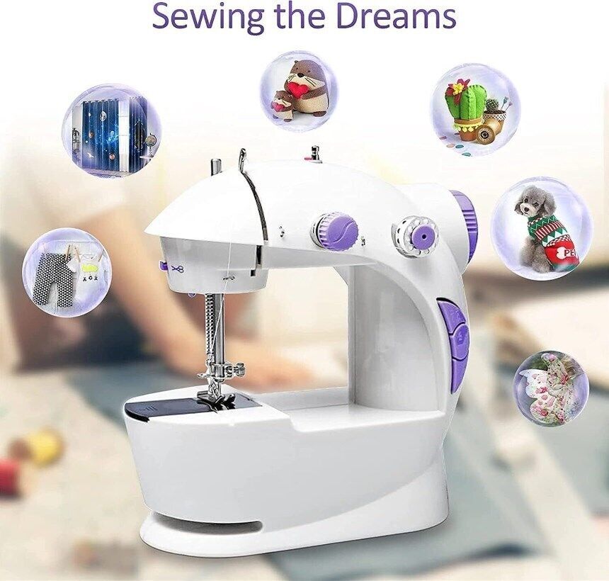 Electric Sewing Machine Portable Multifunctional Household Desktop Sewing UK