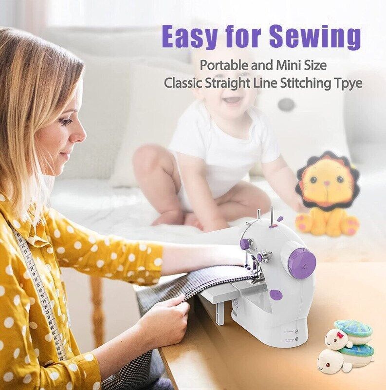 Electric Sewing Machine Portable Multifunctional Household Desktop Sewing UK