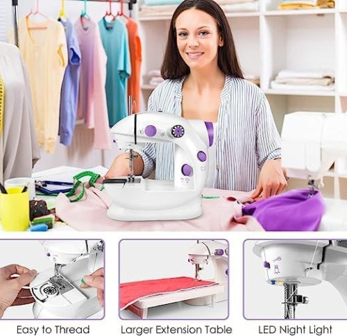 Electric Sewing Machine Portable Multifunctional Household Desktop Sewing UK