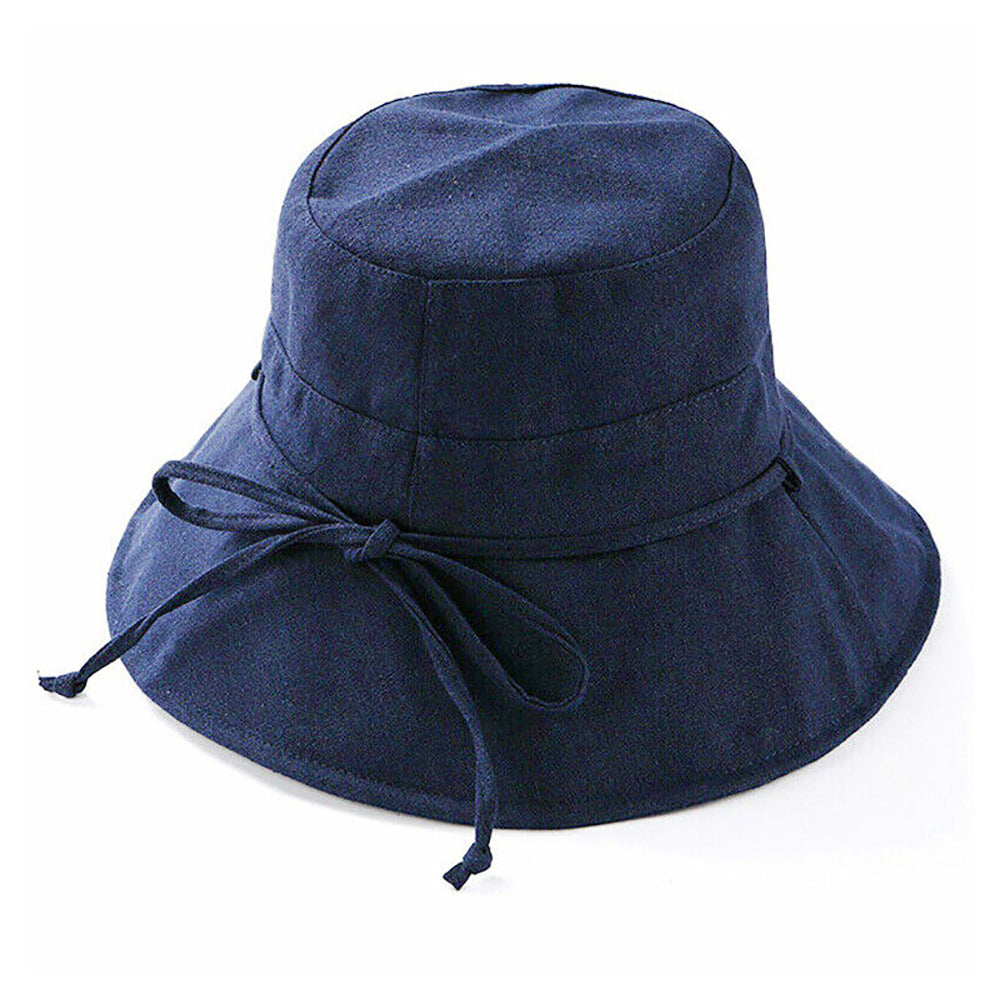Women Wide Brim Bucket Hat Fisherman Beach Summer Foldable Sun UV-Protection Cap