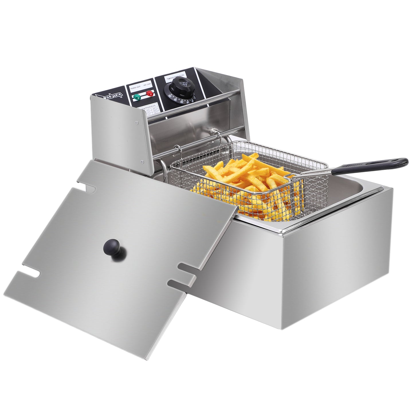 【Old code-56252372】 EH81 2500W 220-240V 6.3QT/6L Stainless Steel Single Cylinder Electric Fryer UK Plug