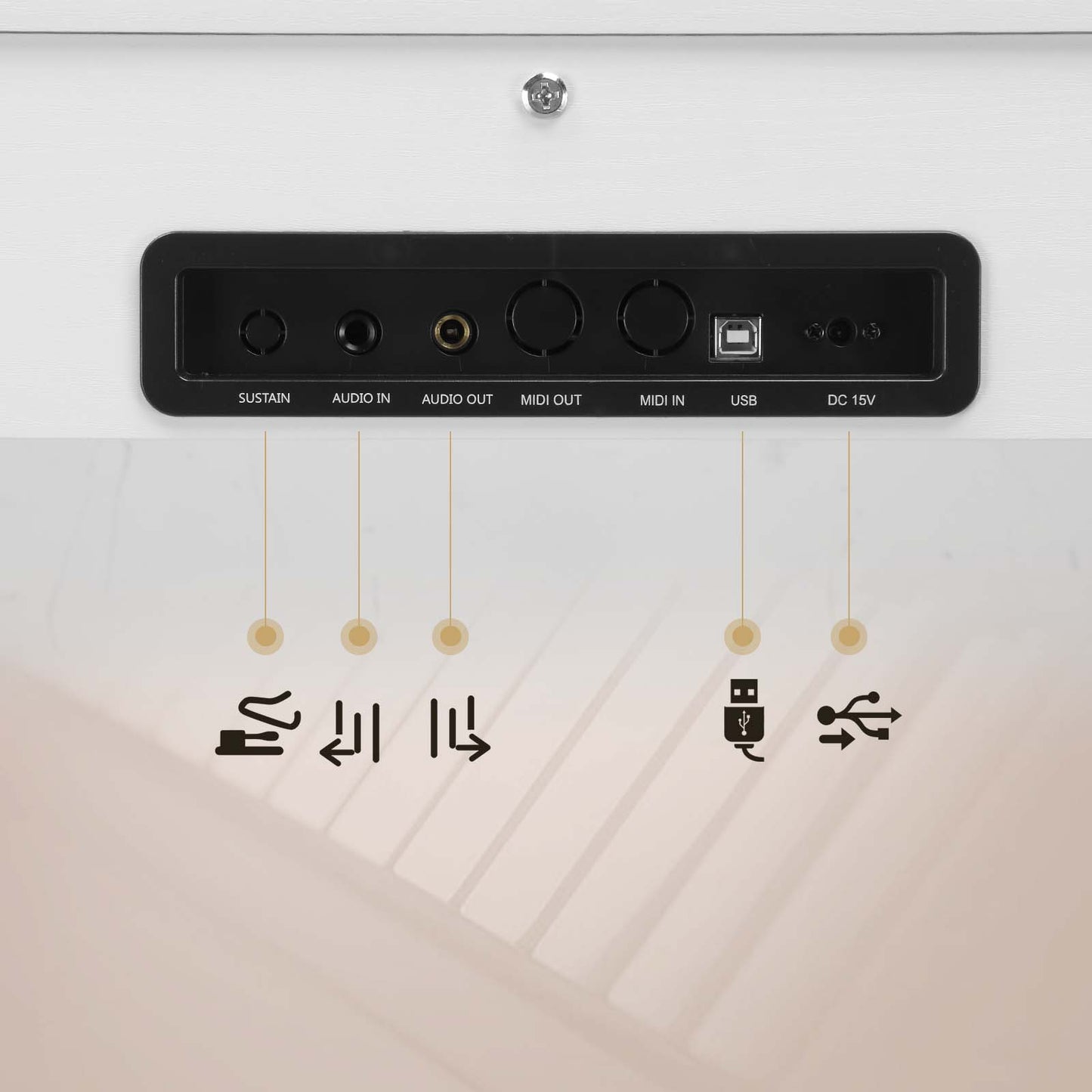 【Replace 60293400】GDP-203 88 Key Standard Full Weighted Keyboards Digital Piano with Metal Stand, Power Adapter, Triple Pedals, Headphone,for All Experience Levels White Color