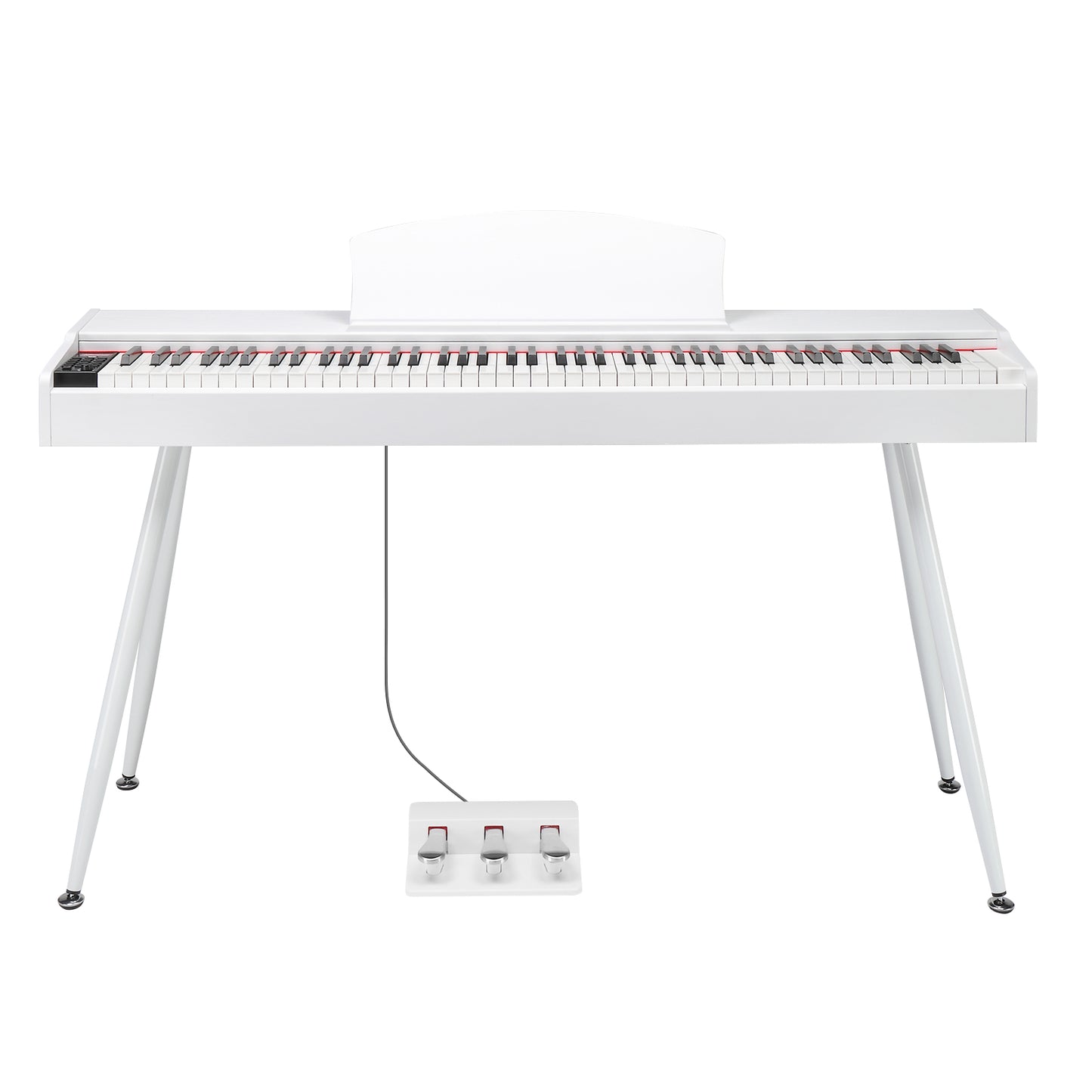 【Replace 60293400】GDP-203 88 Key Standard Full Weighted Keyboards Digital Piano with Metal Stand, Power Adapter, Triple Pedals, Headphone,for All Experience Levels White Color