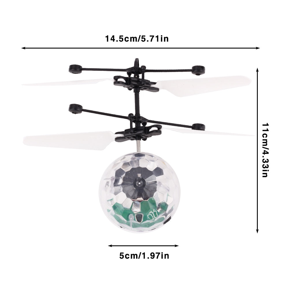 Colorful RC Flying Ball Luminous Kid's Flight Balls Infrared Induction Aircraft Remote Control Toys LED Light Mini Helicopter