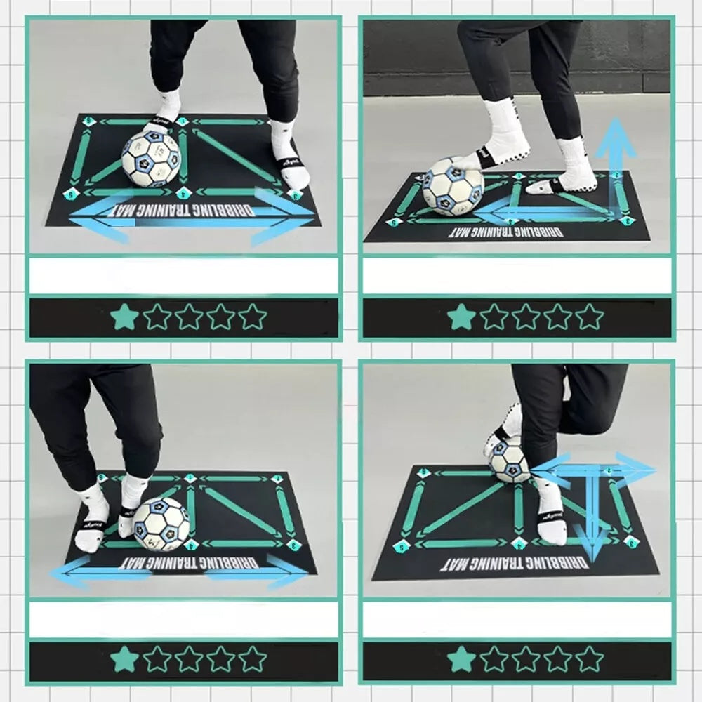 Soccer Football Training Mat Carpet Non Slip For Kids Adults Solo Practice