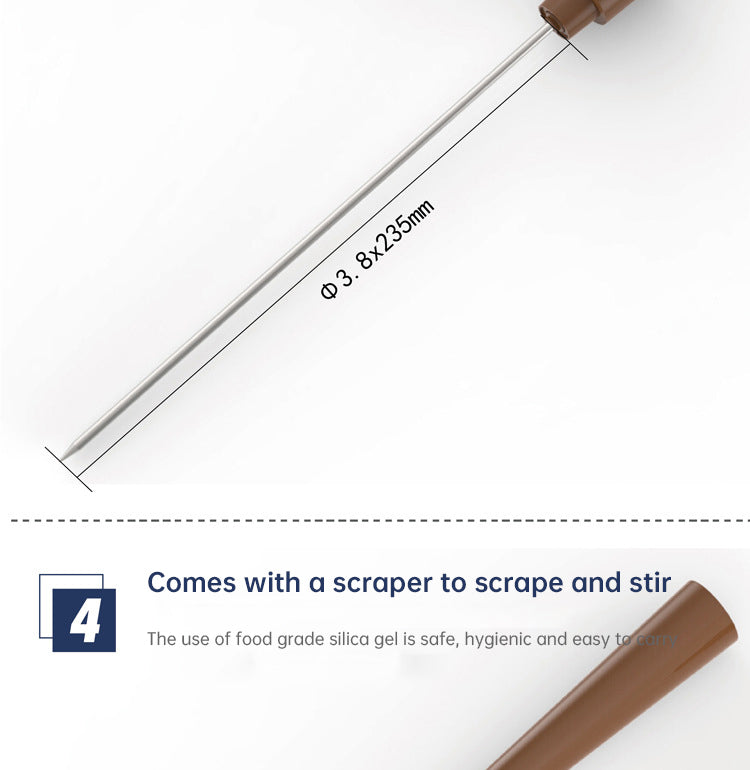 Digital Cooking Thermometer Double Use Silicone Scraper Spatula Safety Cooking Food BBQ Meat Thermometer Baking Tool