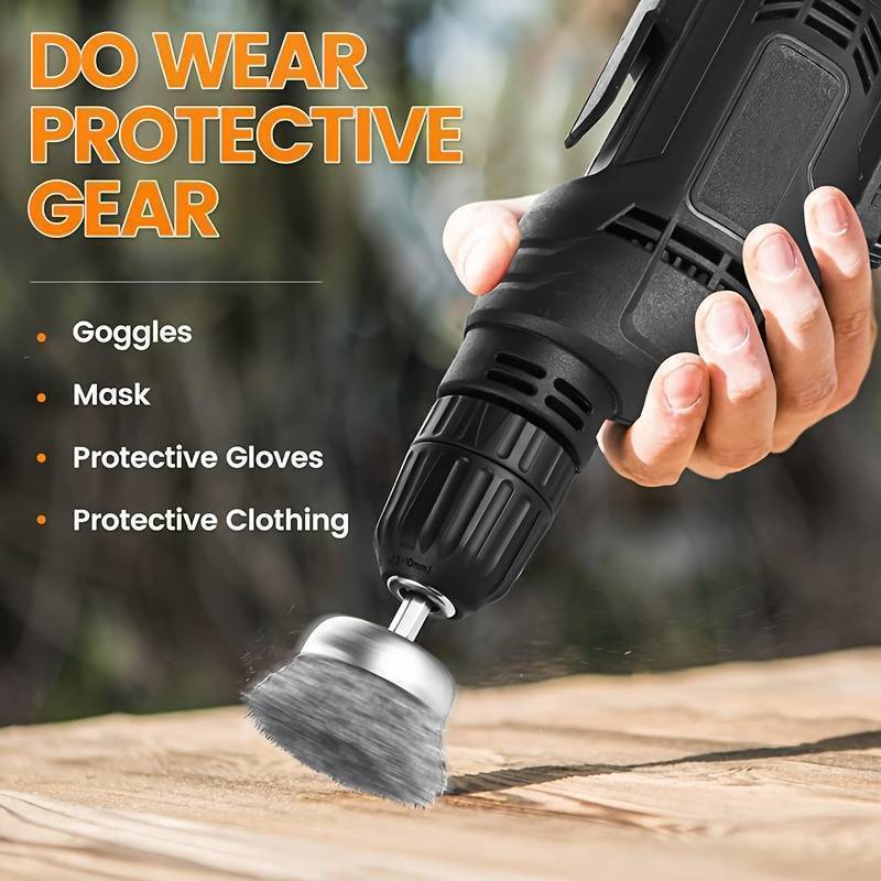 6Pcs Brush Drill Attachment Bit Kit Wire Cleaning Wheel For Cleaning Rust UK
