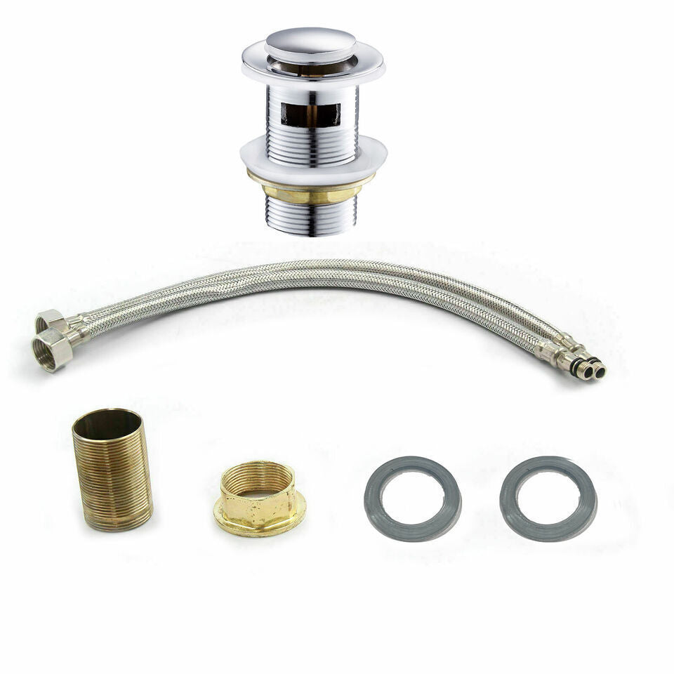 CloakroomBasinMixerTapChromeBasinSinkMonoBathroom-Fixings - Waste New