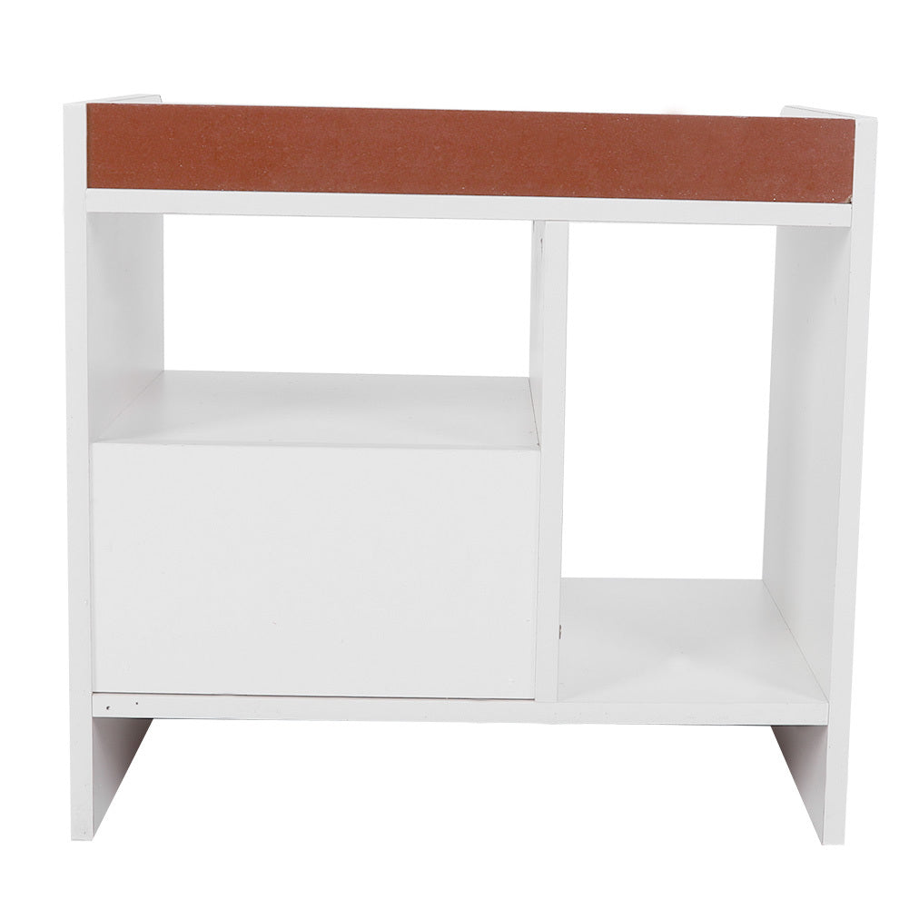 Bedroom Bedside Table Night Stand Cabinet With Drawer Home Storage Organizer White
