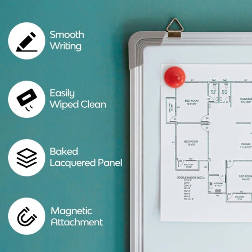 MAGNETIC WHITEBOARD SMALL LARGE WHITE BOARD DRY WIPE NOTICE OFFICE SCHOOL HOME