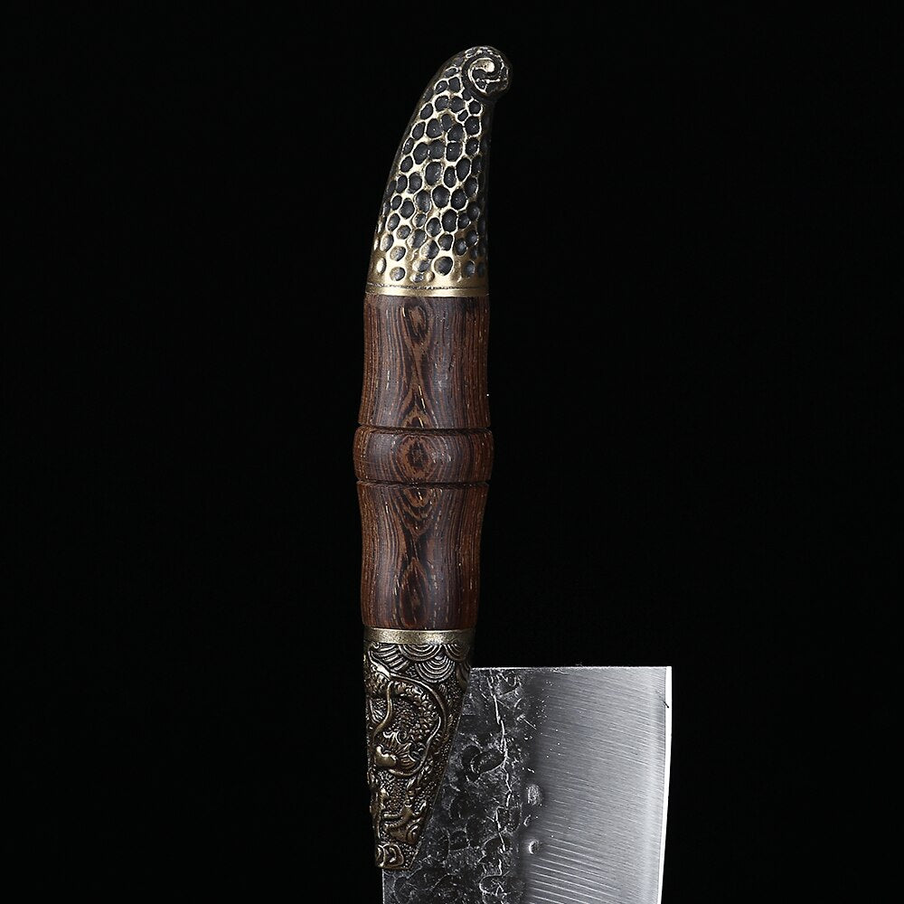 Handmade Chinese kitchen Chef Knife Multifunctional Meat Cleaver Vegetable Cutter Fixed blade Chopper Cooking Tools
