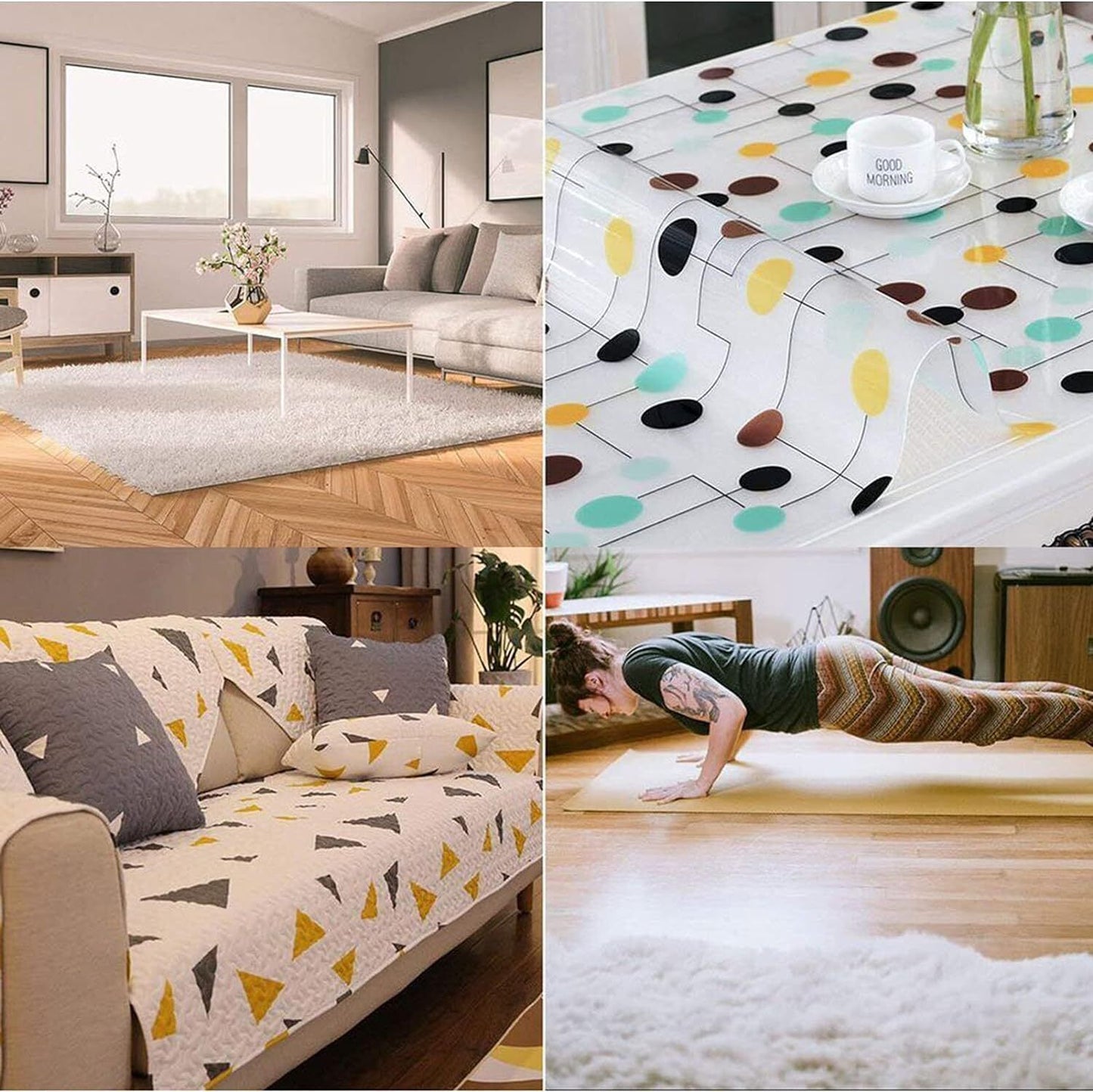 200x200 CM Anti Slip Rug Underlay Carpet Roll Non Slip Mat Grip Under Gripper UK