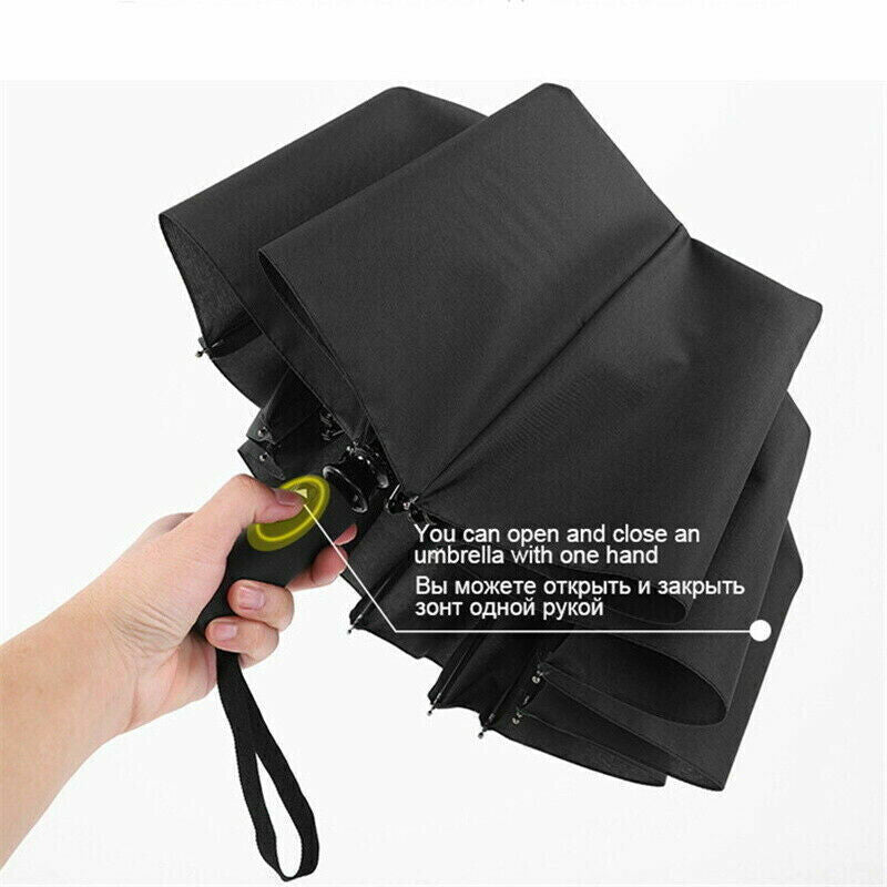 Extra Strength Foldable 24 Rods Umbrella Fully Automatic Large UV Protect Rain