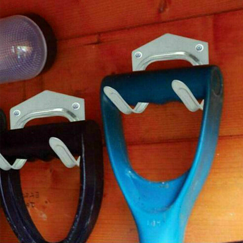 30pcs Tool Hooks & Screws Double Hooks Wall Mount Garden Shed Storage Utility