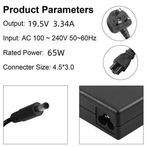 GENUINE LAPTOP CHARGER 19.5V-3.34A, 65W WITH POWER LEAD 7348 3000 3138 NEW
