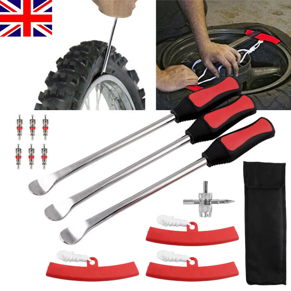 Tyre Levers Spoon Set Heavy Duty Car Bike Motorcycle Tire Changing Tool Kit UK