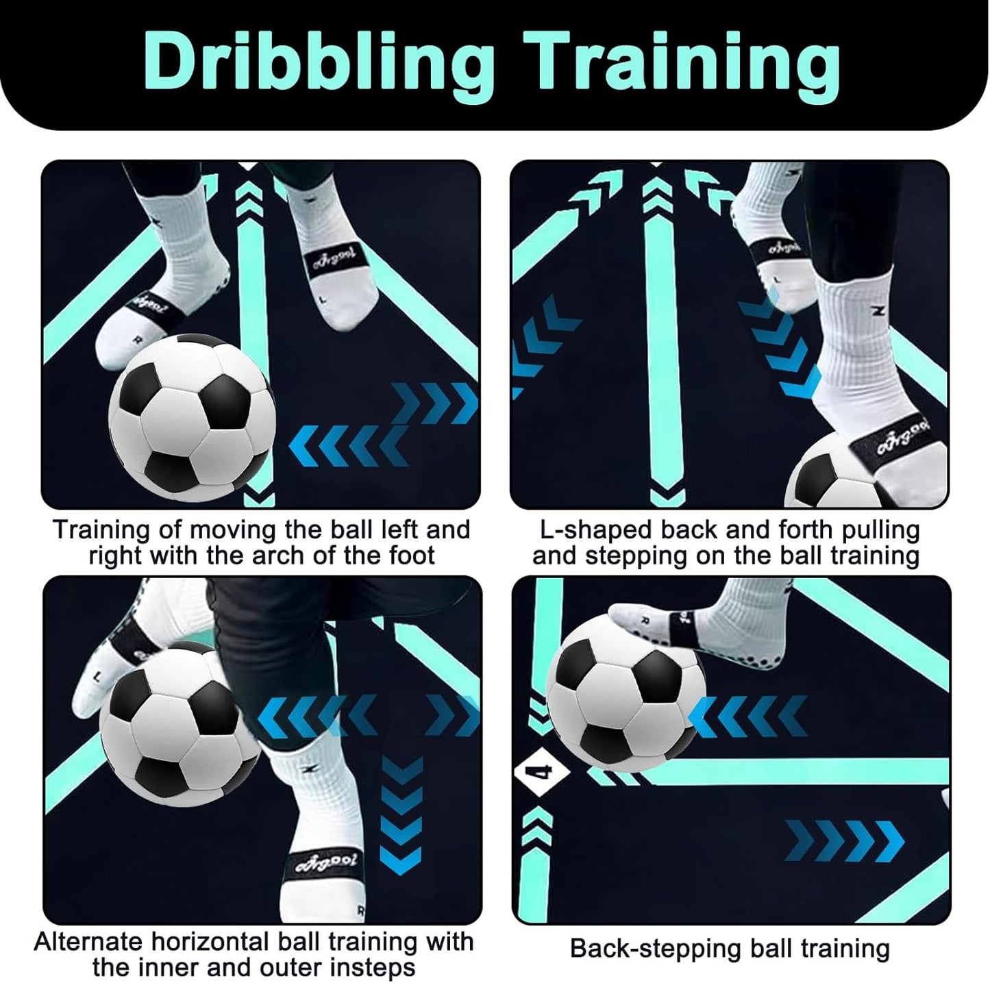 Soccer Football Training Mat Carpet Non Slip For Kids Adults Solo Practice