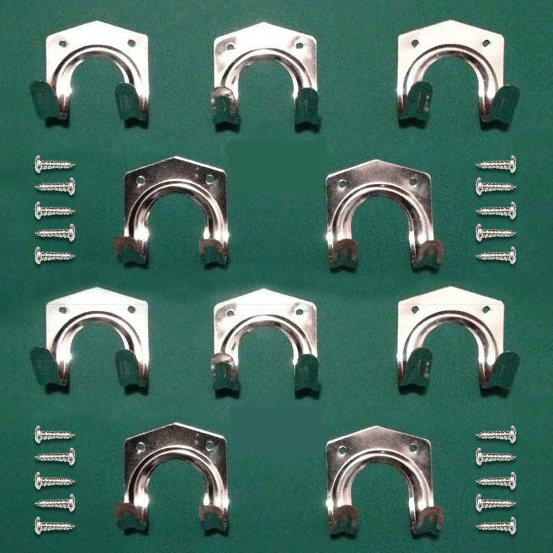 30pcs Tool Hooks & Screws Double Hooks Wall Mount Garden Shed Storage Utility
