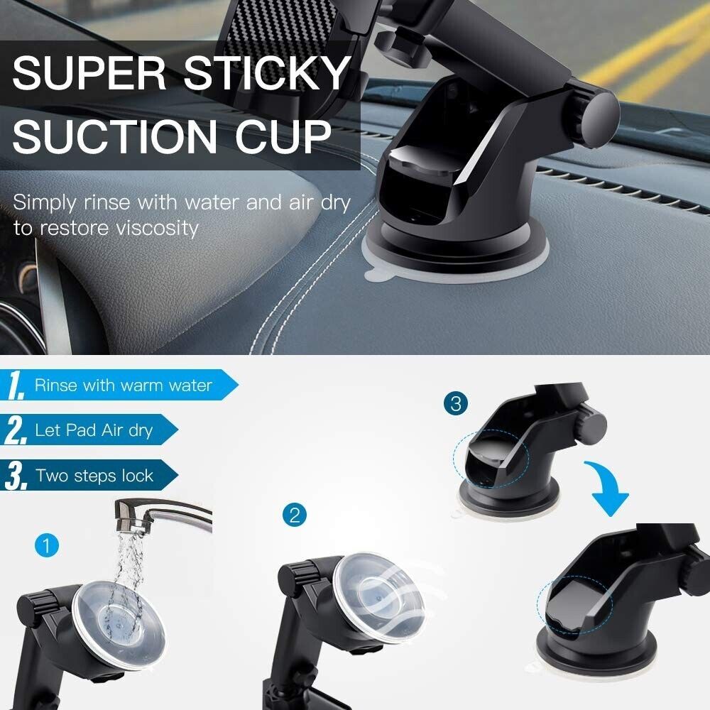 Universal Car Mobile Phone Holder 360Windscreen Dashboard GPS Stand Cradle UK