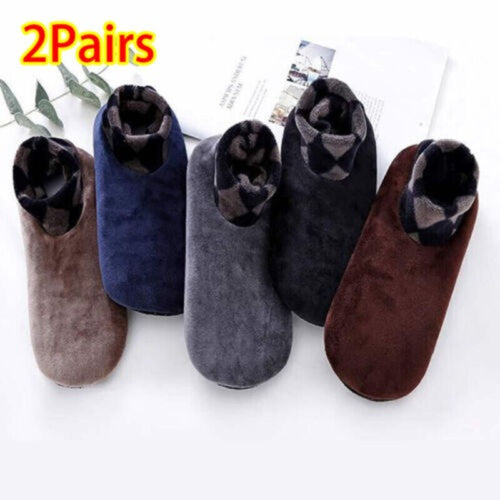 2Pair Women Men Winter Warm Thicken Bed Sock Non Slip Elastic Floor Sock Slipper