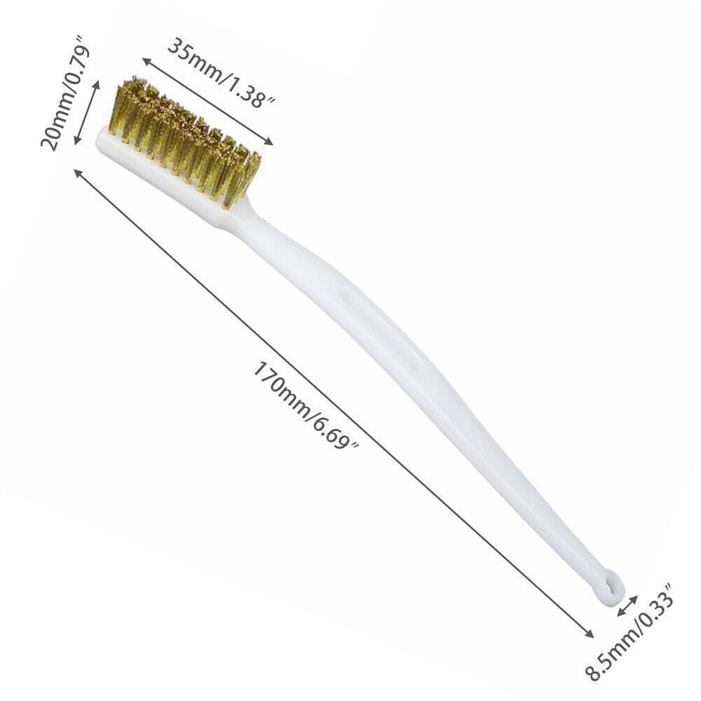 10Pieces Small Wire Brush Set Brush Steel Brass Nylon Metal Rust Paint Remover