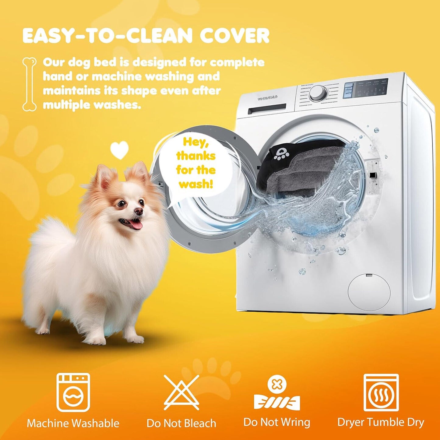Pet Dog Bed Cat Beds Luxury Soft Washable Puppy Cushion Warm Pet Basket- 90 70CM