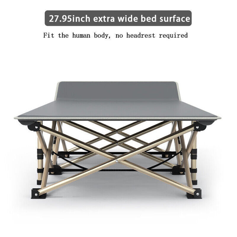 Heavy Duty Single Folding Bed Camping Travel Guest Lightweight