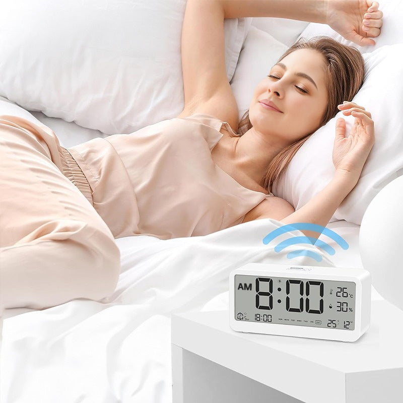 Multifunctional Digital Clock: Adjustable LED Brightness, Temp & Humidity Display, Dual - Mode Alarm, for Bedside or Desk