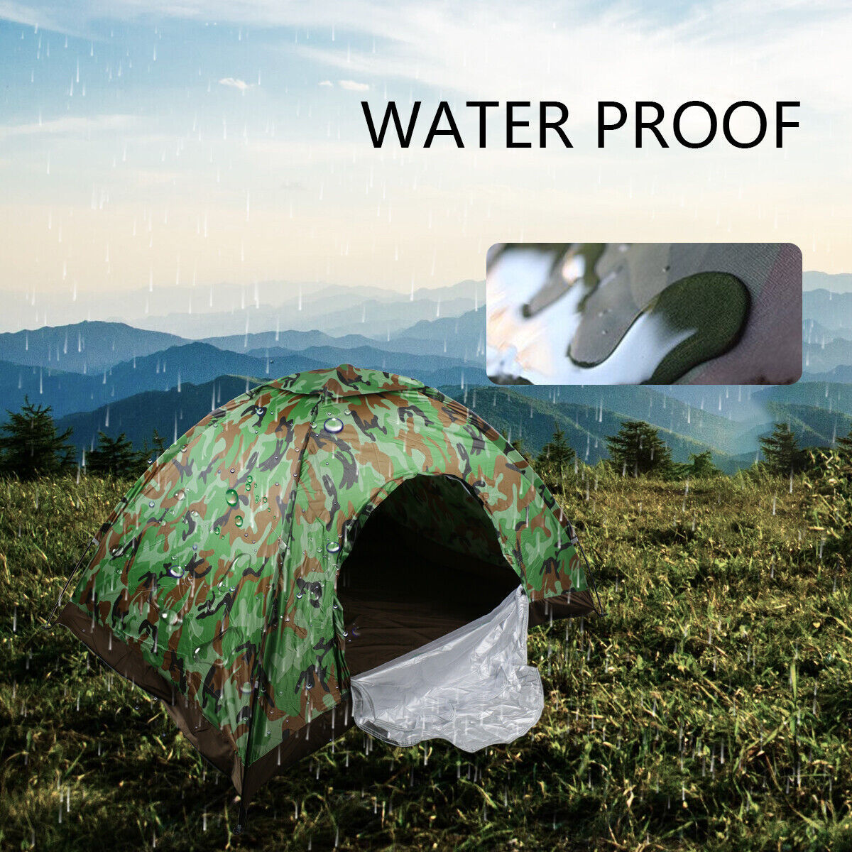 2-3 Man Automatic Instant Double Layer-Up Camping Tent Waterproof Outdoor