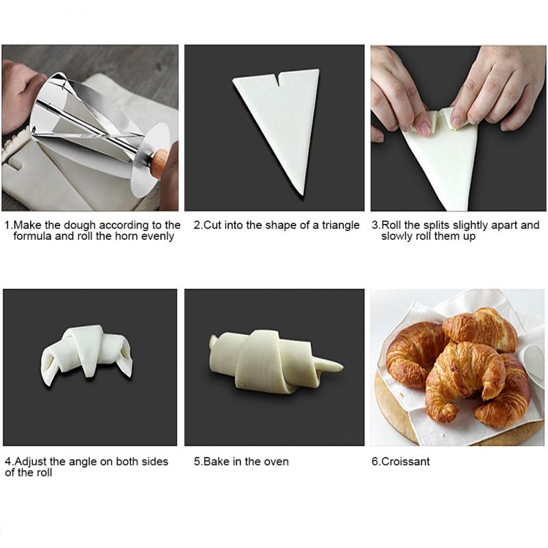 Stainless Steel Rolling Cutter Making Croissant Bread Wheel Dough Pastry Wooden Handle Baking Kitchen Accessories Knife Garden