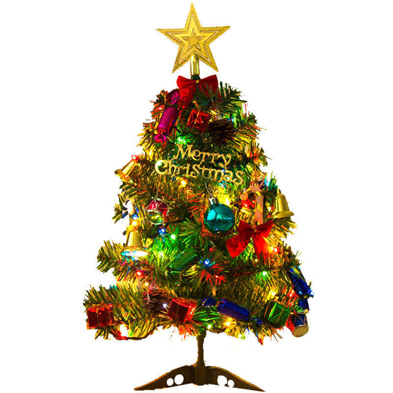 60 Long Tabletop Artificial Small Mini Christmas Tree W LED Lights Ornament