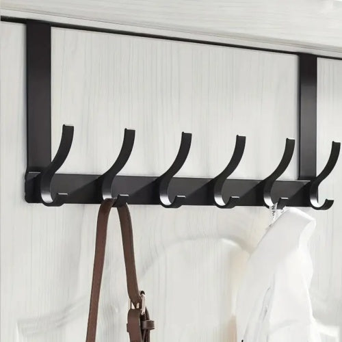 Key Coat Clothes Door Holder Rack Hook Wall Mounted Hanger 6 Hooks Aluminum