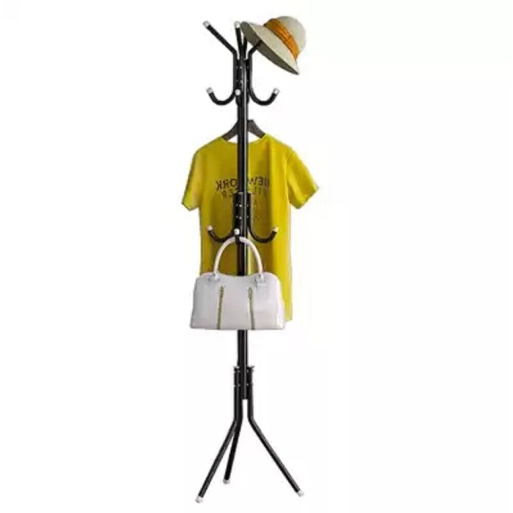 Coat Stand Coat Hat Jacket Umbrella Floor Standing Rack Clothes Hanger Hooks UK