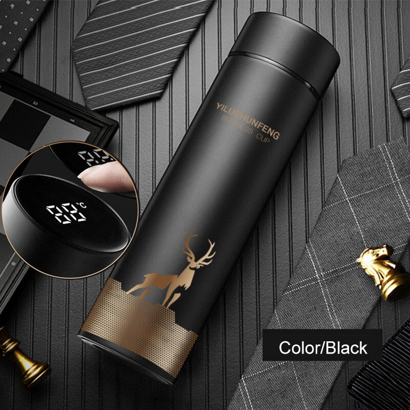 500ML Thermos Vacuum Flasks Temperature Display 304 Stainless Water Bottle Travel Sport Home Large Cup Mugs Gift for Men Women