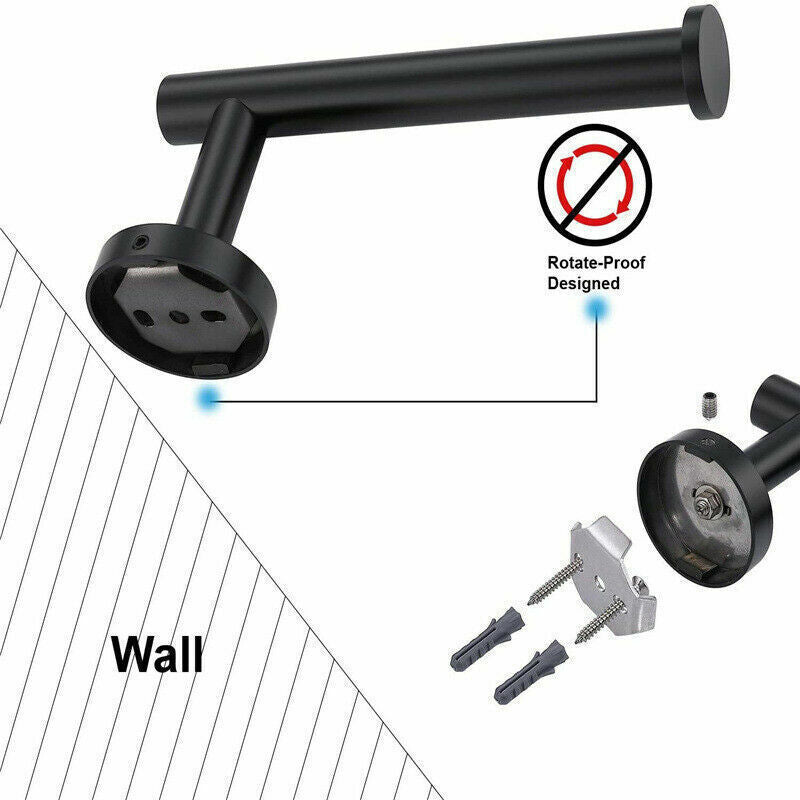 Wall Mounted Toilet Roll Holder Tissue Paper Stand Bathroom Bar Square UK