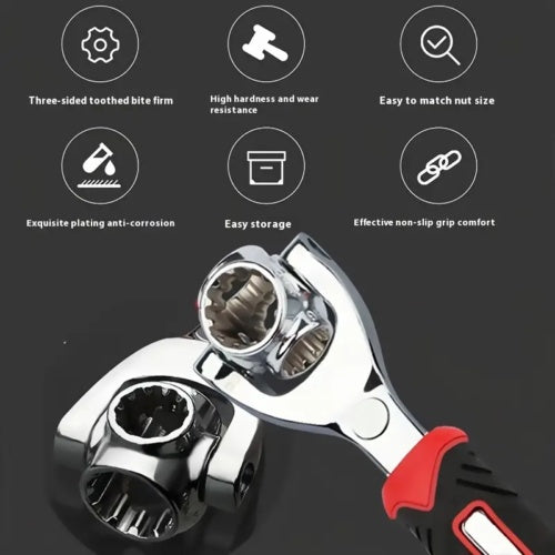 48 In 1 Universal Wrench Handy Adjustable Tool Multi-Function Socket Spanner UK