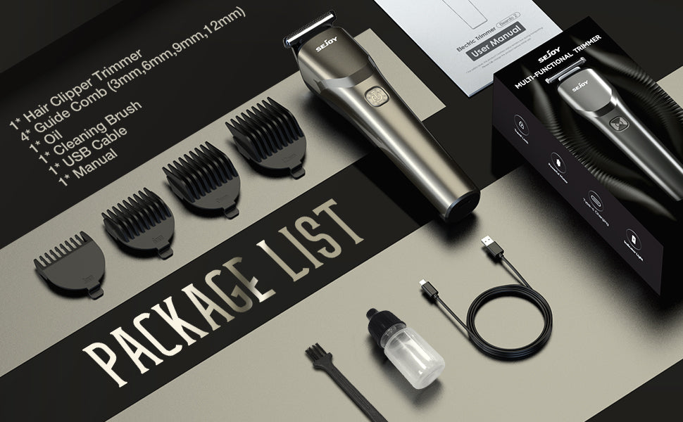 Sejoy Hair Cut Machine For Men Professional Hair Clippers Electric Shaver Beard Trimmers Machine Cordless