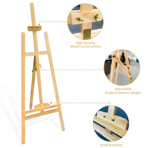 150cm Studio Wooden Easel Display Art Craft Artist Cafe Wedding Painting Stand